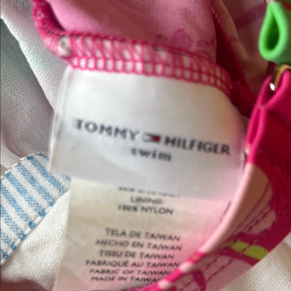 Tommy Hilfiger Pink Floral Swimsuit - Size 10 - Picture 10 of 11